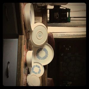 VINTAGE DENBY ENGLISH BLUE STONEWARE